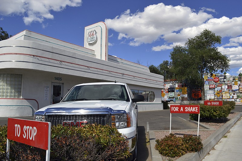 
              In this May 19, 2017 photo, the Route 66 Diner, once a gas station is shown in Albuquerque, N.M. Route 66, the American Mother Road that once connected motorists from Illinois to California, may lose its place in a National Park Service's preservation program, ending years of efforts aimed at reviving old tourist spots in struggling towns. A federal law authorizing the Route 66 Corridor Preservation Program is set to expire in two years. (AP Photo/Russell Contreras)
            