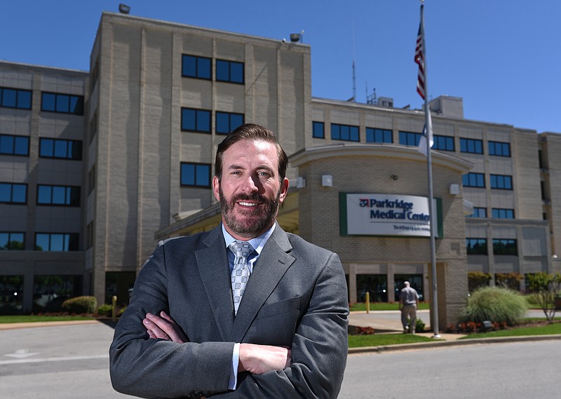 Thomas H. Ozburn, recently named CEO of Partridge, stands in front of the hospital on Tuesday, May 02, 2017.