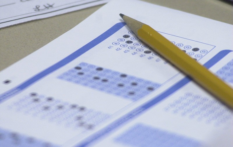 Staff file photo / This year, schools used paper-and-pencil testing, similar to the one shown above. But by some estimates, 75 percent of Tennessee school districts — Hamilton County among them — didn't get scores back in time to include them in report cards.