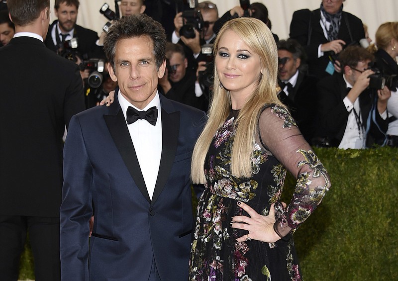 
              FILE - In this May 2, 2016 file photo, Ben Stiller, left, and Christine Taylor arrive at The Metropolitan Museum of Art Costume Institute Benefit Gala, celebrating the opening of "Manus x Machina: Fashion in an Age of Technology" in New York. Stiller and actress Christine Taylor released a joint statement Friday, May 26, 2017, announcing their breakup. They were married in May 2000 and have two children, who they said will remain their priority. (Photo by Evan Agostini/Invision/AP, File)
            