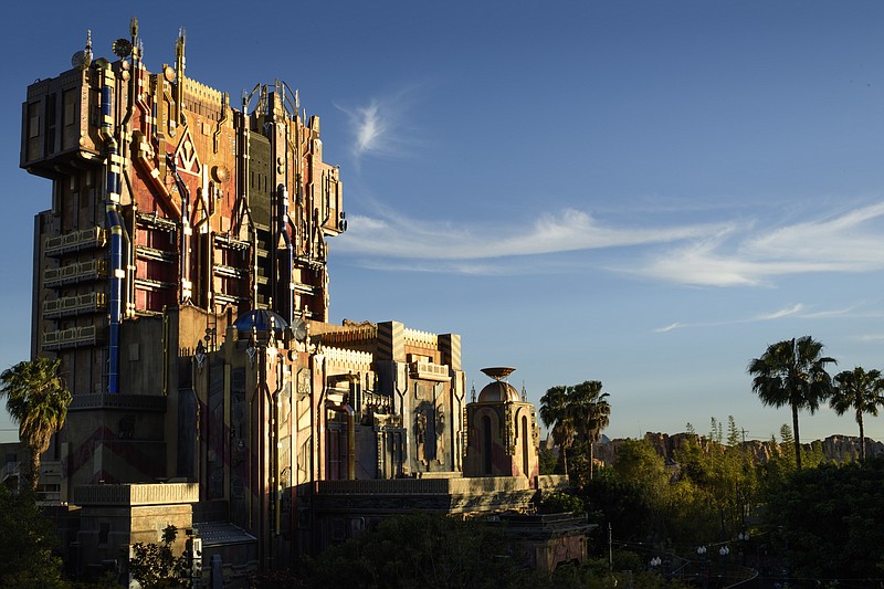 
              This photo provided by Disneyland Resort in Anaheim, California, shows the new Guardians of the Galaxy: Mission BREAKOUT! attraction. It's one of the biggest theme park openings this season. Riders take part in an adventure to free the Guardian superheroes, who have been captured. (Richard Harbaugh/Disneyland Resort via AP)
            
