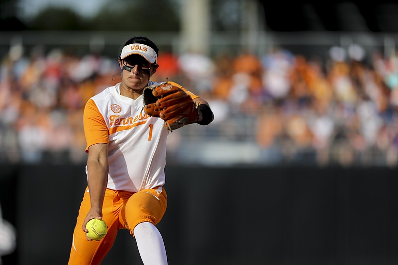 Tennessee pitcher Matty Moss prepares to release a pitch during the Volunteers' NCAA Super Regional victory over Texas A&M on Friday night. Contributed photo/Tennessee Athletics