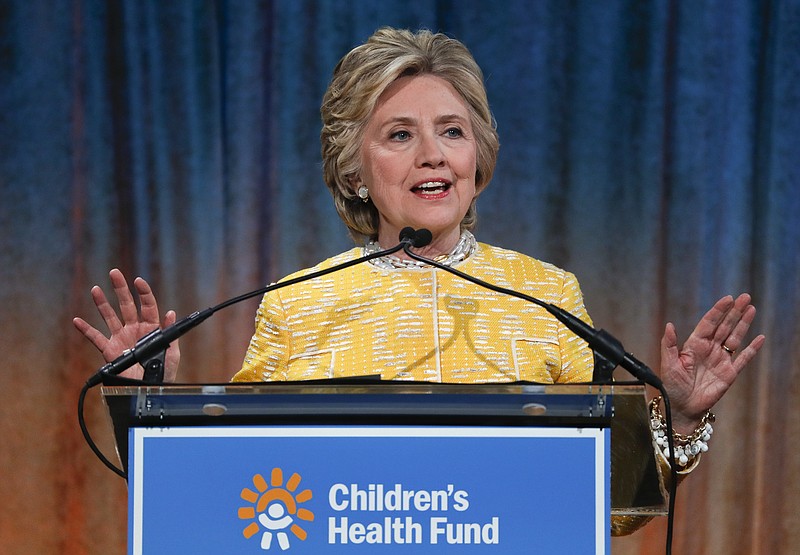 
              FILE - In this Tuesday, May 23, 2017 file photo, Hillary Clinton speaks during the Children's Health Fund annual benefit in New York. A federal judge threw out a lawsuit against Clinton by the parents of two Americans killed in the U.S. diplomatic compound in Benghazi, Libya, ruling the former secretary of state didn't defame them when disputing allegations that she had lied. "The untimely death of plaintiffs' sons is tragic, and the Court does not mean to minimize the unspeakable loss that plaintiffs have suffered in any way," U.S. District Judge Amy Berman Jackson in Washington wrote in a 29-page opinion released Friday. (AP Photo/Julie Jacobson, File)
            