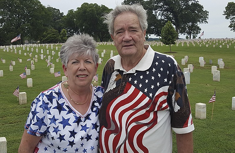 Ester and Bill Ashley spent part of Sunday helping return flags to their upright position in front of headstones at Chattanooga National Cemetery after storms swept through the area ahead of Memorial Day. But that's not all the Ashleys, both veterans, have done to help others in this area.