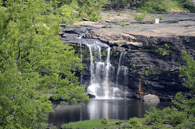 A waterfall in Little River Canyon in Cherokee County, Ala., is seen from an overlook in the National Preserve. On Tuesday, May 30, 2017, a Rome, Ga., man fell from the edge of the canyon after crossing safety railing at the overlook to take a photograph of the falls.