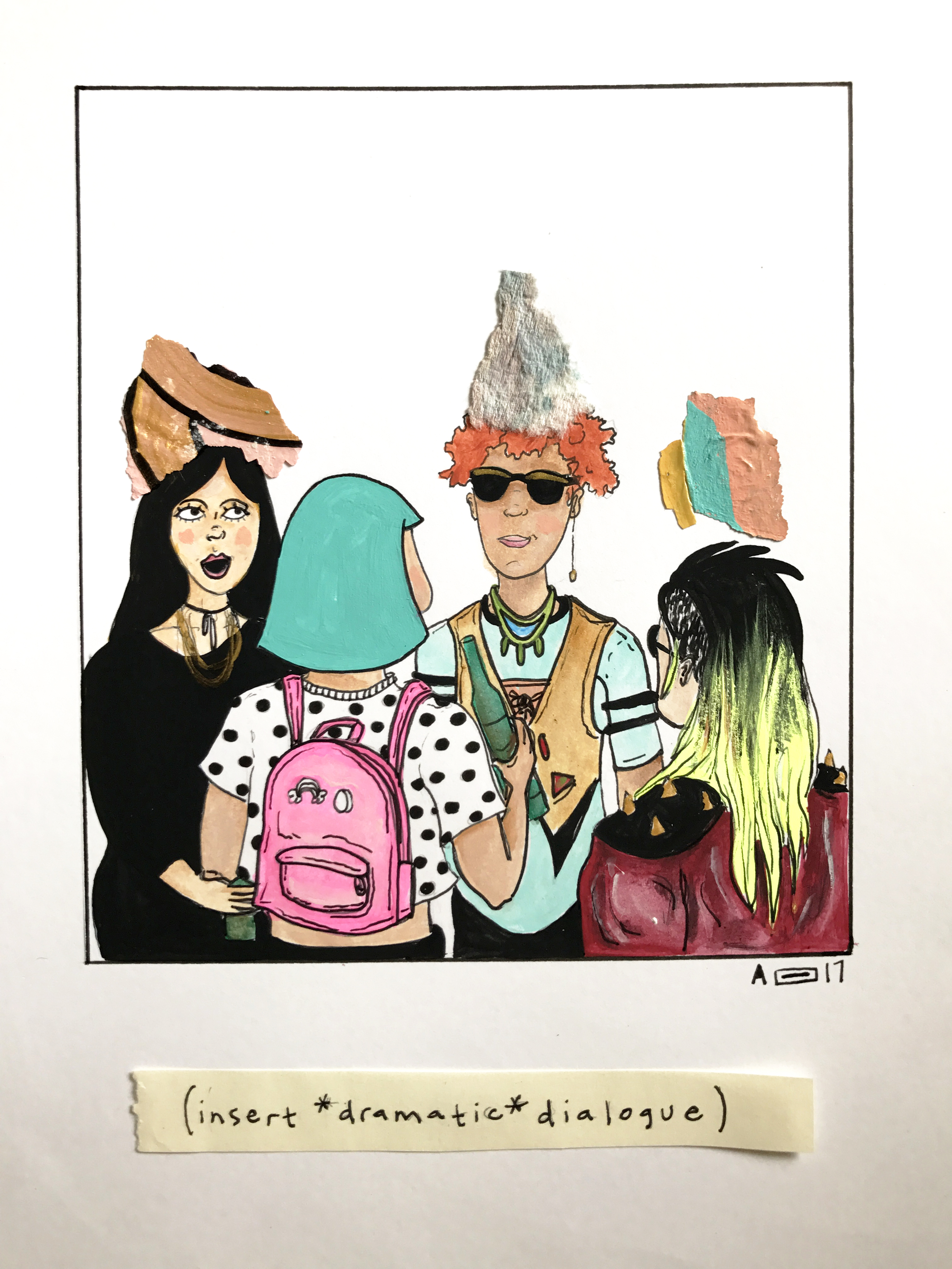 Works by Alecia Vera Buckles include "Champagne Shenanigans," "1981," "Original Girl" and "Stop Calling Me Cupcake."