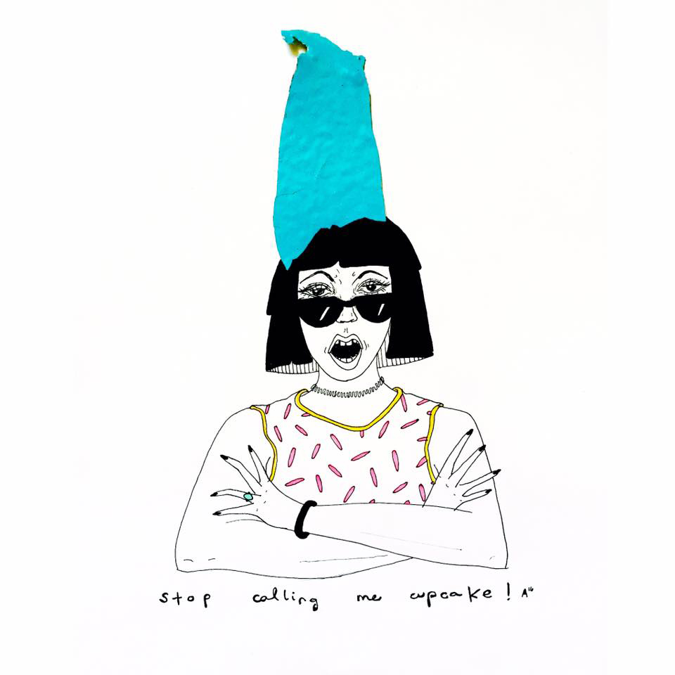 Works by Alecia Vera Buckles include "Champagne Shenanigans," "1981," "Original Girl" and "Stop Calling Me Cupcake."
