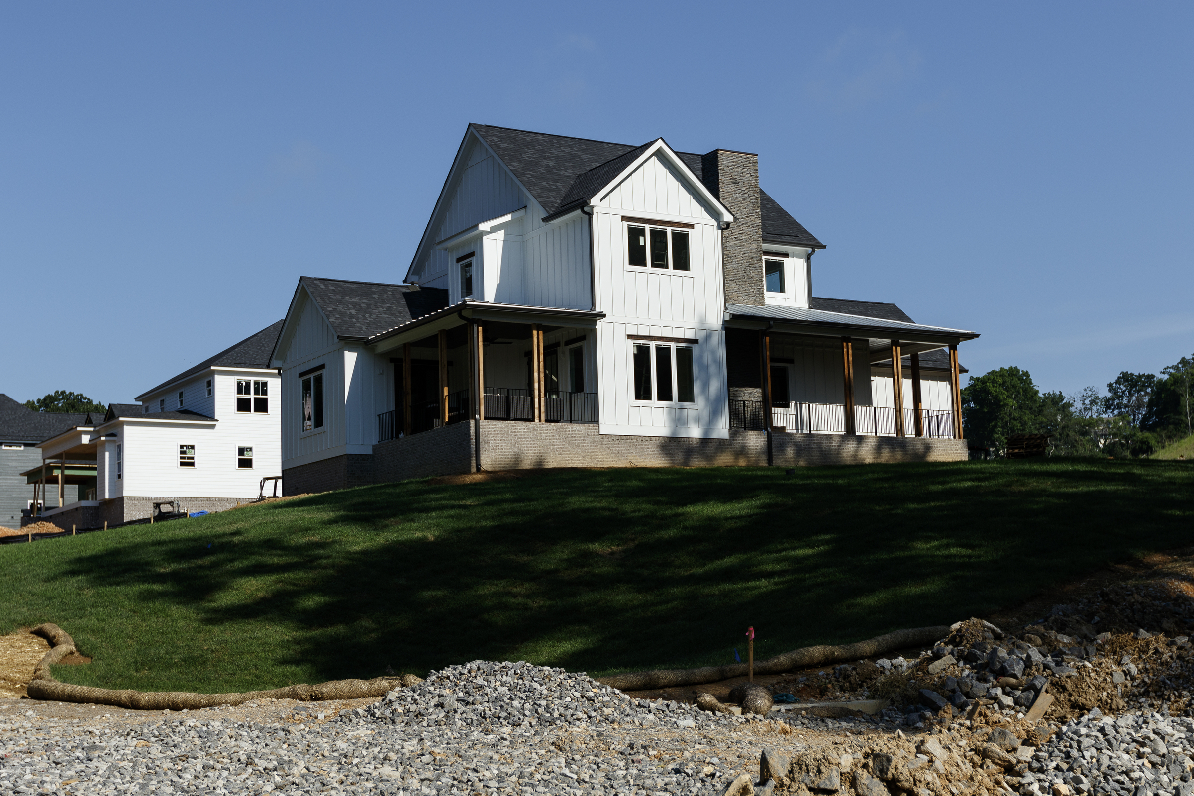 A new home is under construction on Dartmouth Street between Curve Street and Knickerbocker Lane on Wednesday, May 31, 2017, in Chattanooga, Tenn.