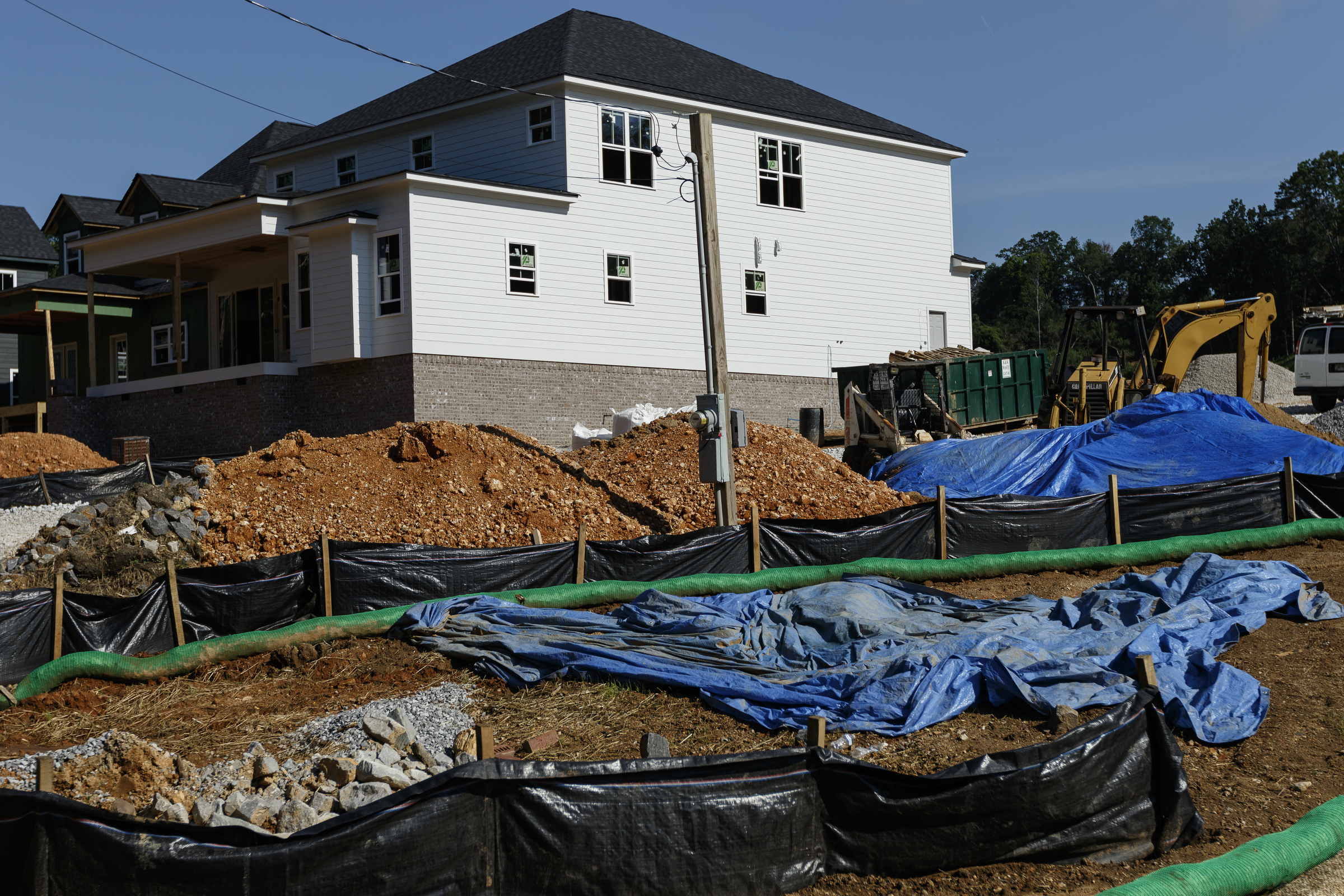 A new home is under construction on Dartmouth Street between Curve Street and Knickerbocker Lane on Wednesday, May 31, 2017, in Chattanooga, Tenn.