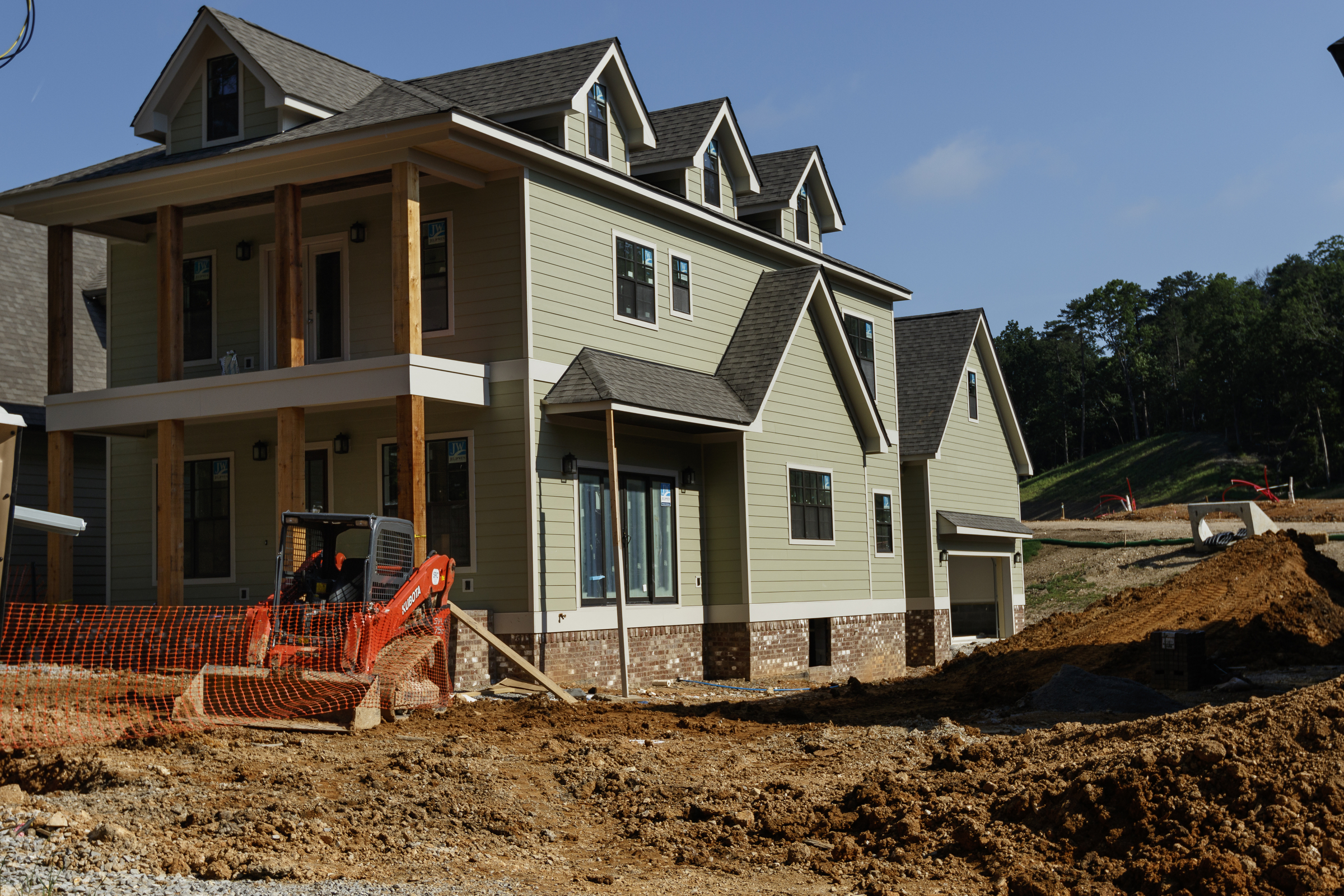 A new home is under construction on Dartmouth Street between Curve Street and Knickerbocker Lane on Wednesday, May 31, 2017, in Chattanooga, Tenn.