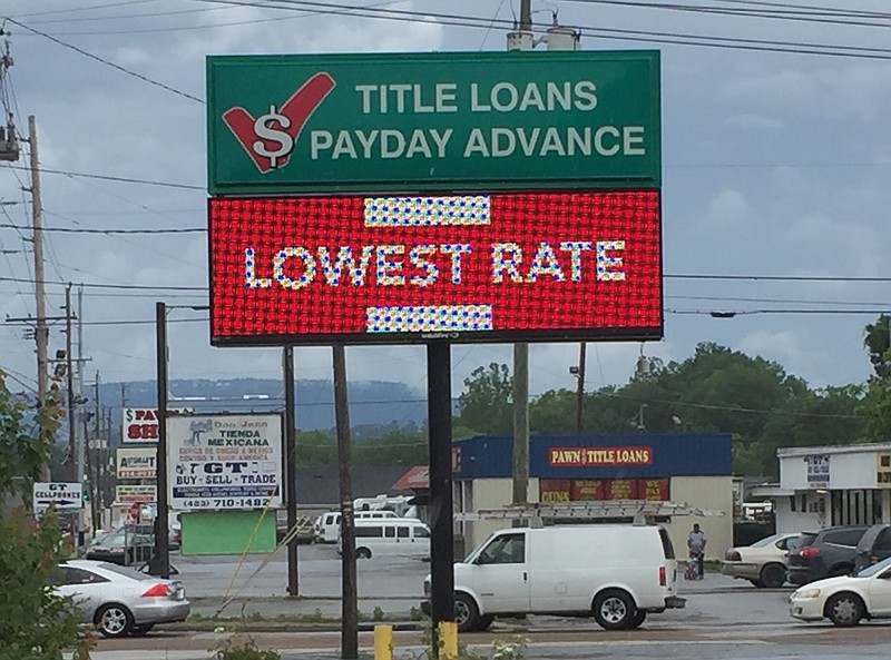 Payday lenders are more concentrated along Ringgold Road in East Ridge, after tighter rules in Georgia and the city of Chattanooga limited their services elsewhere.