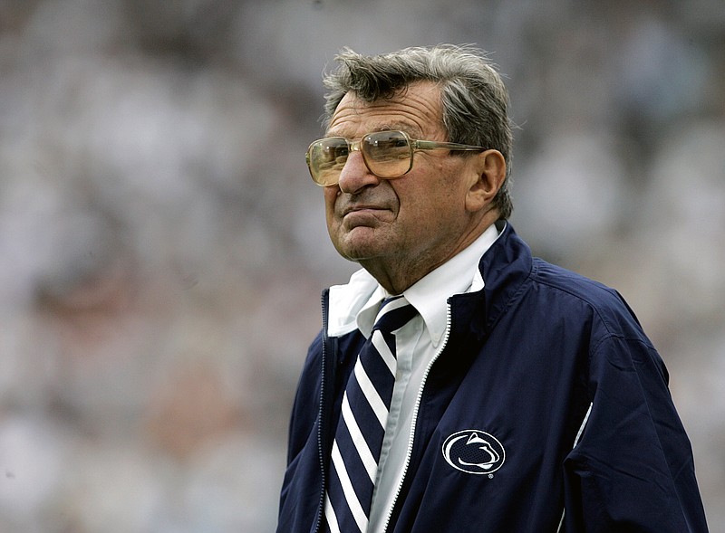 
              FILE - In this Sept. 16, 2006 file photo, Penn State coach Joe Paterno watches the college football game against Youngstown State in State College, Pa. Al Pacino will star as late Penn State football coach Joe Paterno in an upcoming HBO biopic directed by Barry Levinson.
HBO says the film will focus on Paterno dealing with the fallout from the child sex abuse scandal involving his former assistant, Jerry Sandusky. (AP Photo/Carolyn Kaster, FIle)
            