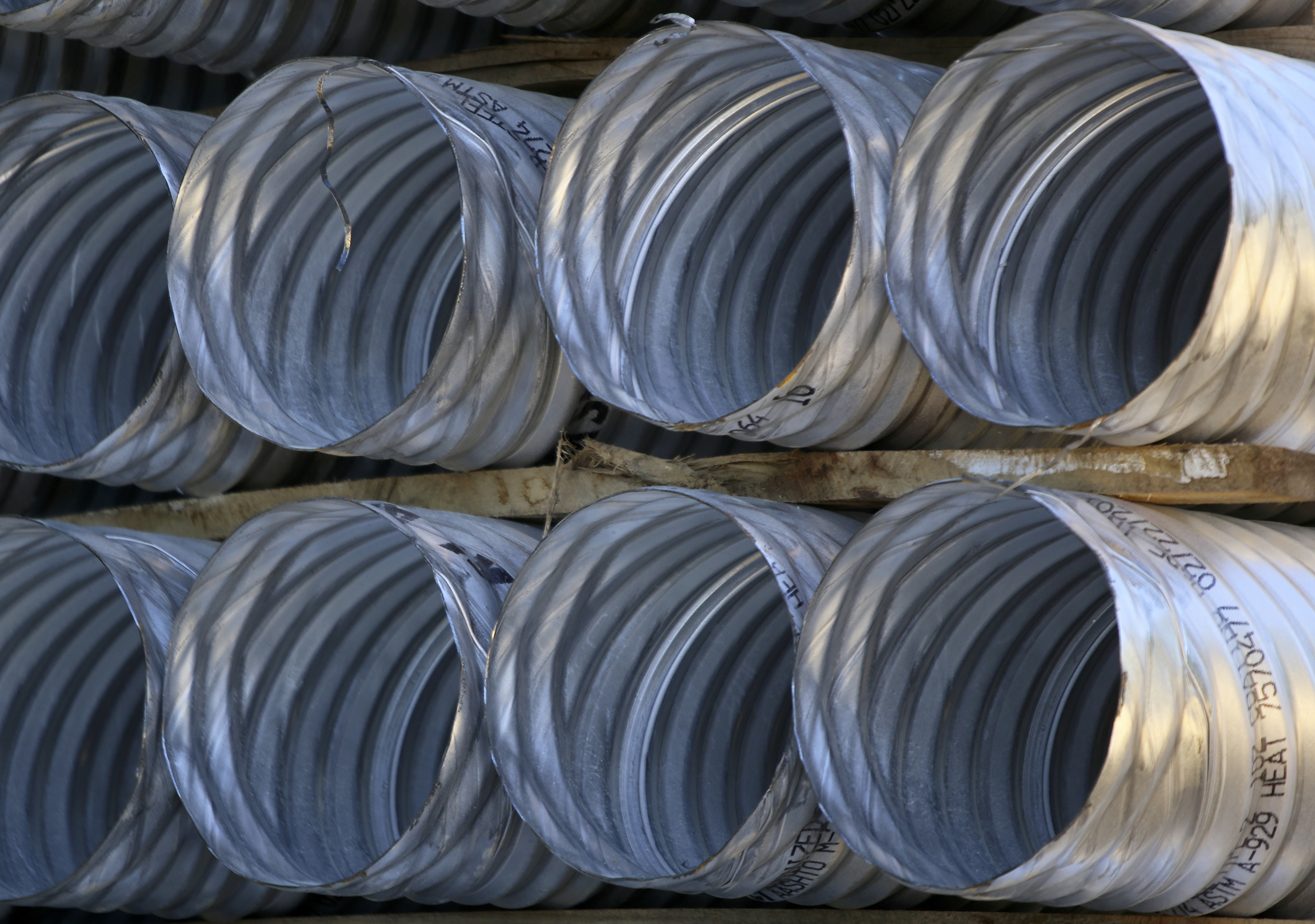 Piping is seen on an undeveloped part of the Hamilton on Hunter subdivision on Friday, June 9, in Harrison, Tenn.