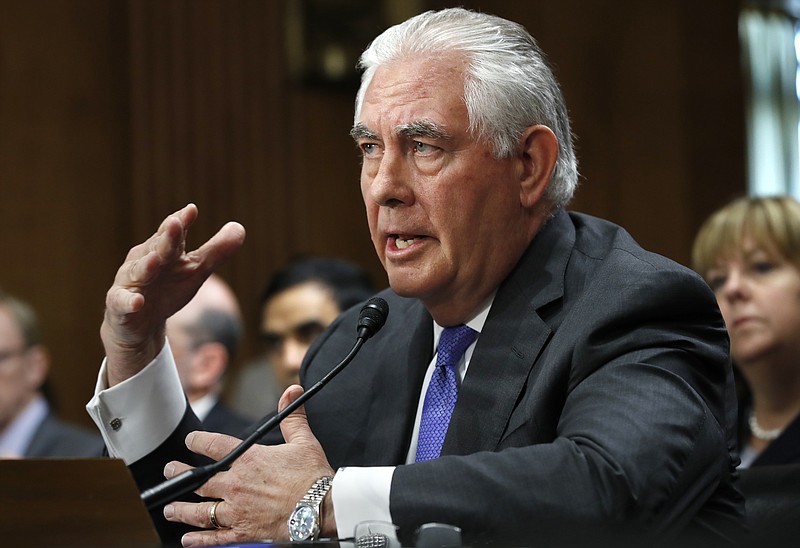 
              Secretary of State Rex Tillerson testifies on Capitol Hill in Washington, Tuesday, June 13, 2017, before the Senate Foreign Relations Committee. (AP Photo/Jacquelyn Martin)
            
