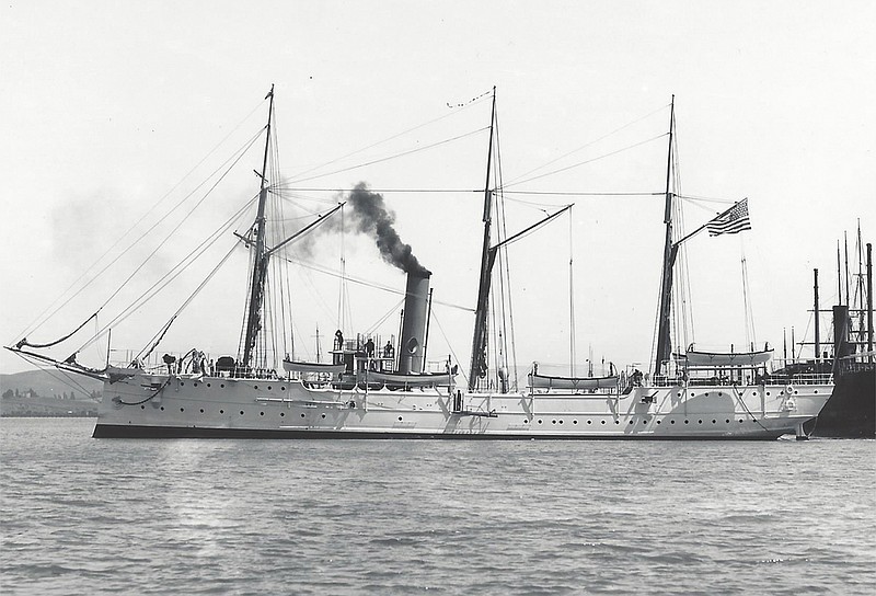 
              This undated image provided by NOAA shows the USCG Cutter McCulloch that was launched in 1896. Researchers discovered the remains of a San Francisco-based U.S. Coast Guard cutter that first set out to sea during the Spanish American War and sank off the coast of Southern California 100 years ago, officials announced. On Tuesday, June 13, 2017, officials will host a news conference to highlight the ship's history and to pay tribute to the ship and its crews, including two crewmen who died in the line of duty. (NOAA/Mare Island Museum via AP)
            