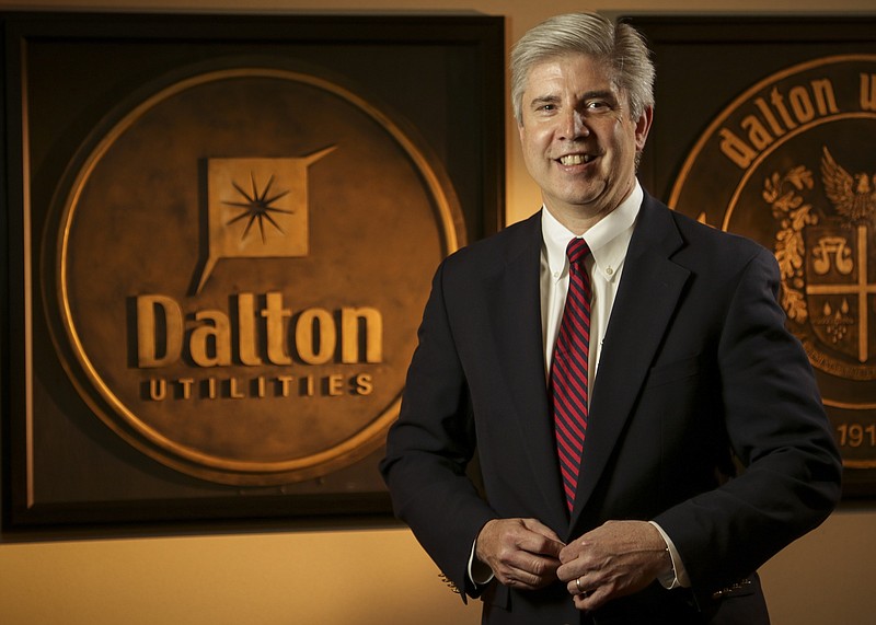 Staff Photo by Dan Henry / The Chattanooga Times Free Press- 1/3/17. Tom Bundros, CEO of Dalton Utilities, stands inside of the company headquarters on Tuesday, January 3, 2016. 