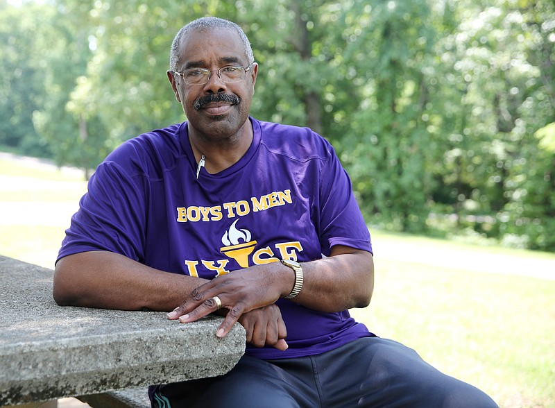 Herbert Book McCray, 63, the founder of Independent Youth Services Foundation, Inc., poses for a photo Wednesday, June 14, 2017, at Booker T. State Park in Chattanooga, Tenn. McCray has been mentoring boys in Chattanooga for 25 years.