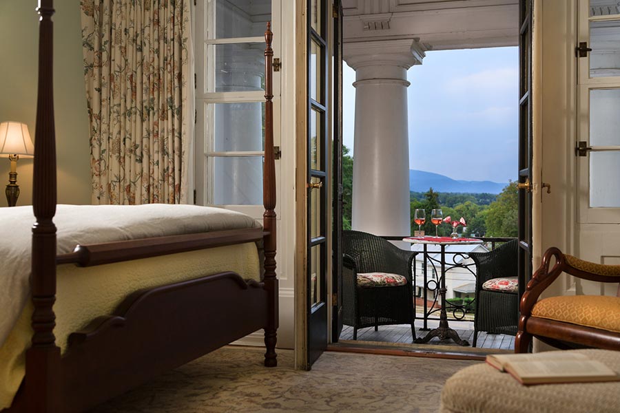 The comfortable rooms in the Mercersburg Inn are appointed with period furniture and offer beautiful views of Pennsylvania countryside.