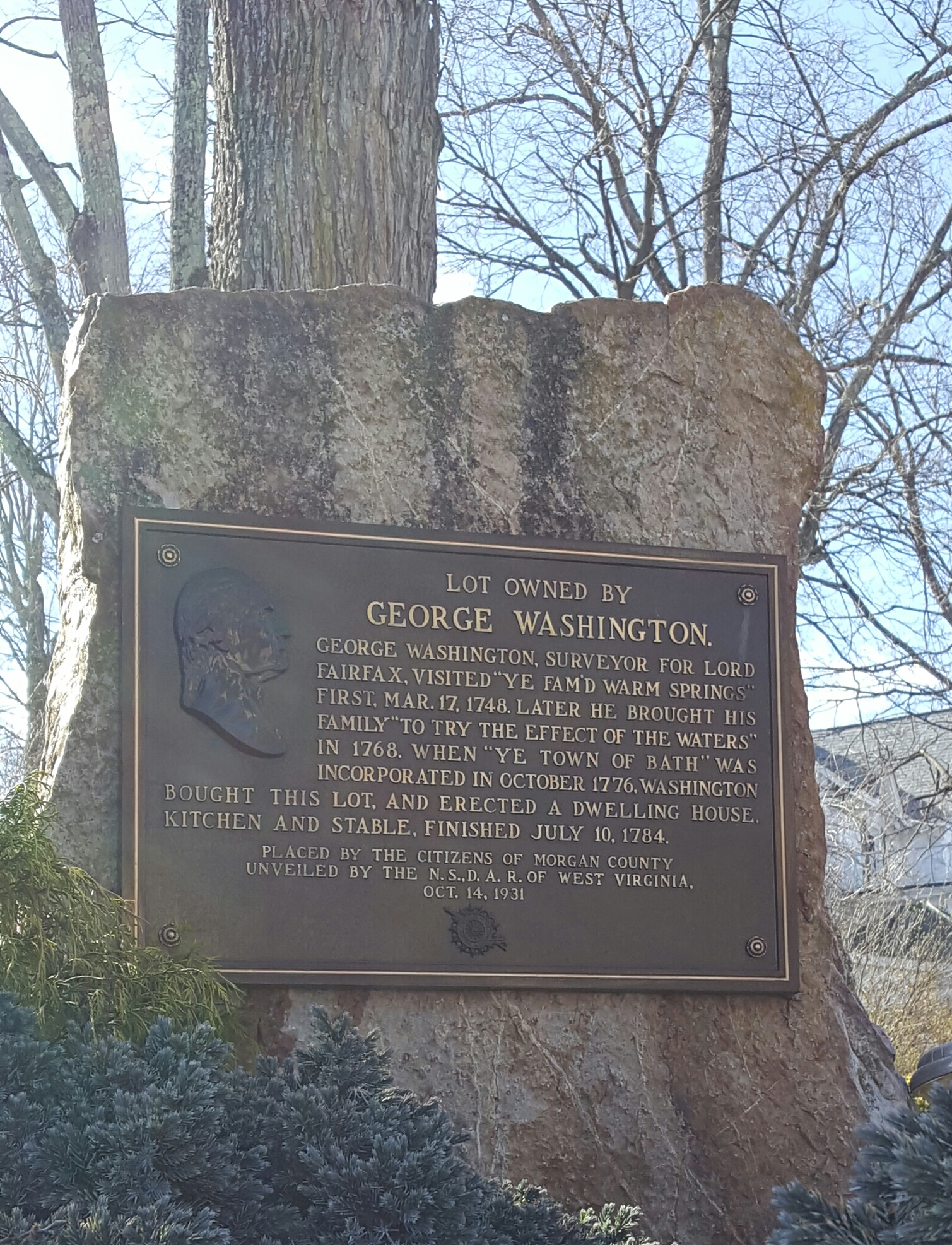 Young George Washington fell in love with the region around Berkeley Springs, W.Va., when he surveyed it as a 16-year-old in 1748. After the town was incorporated, he purchased one of the first lots.