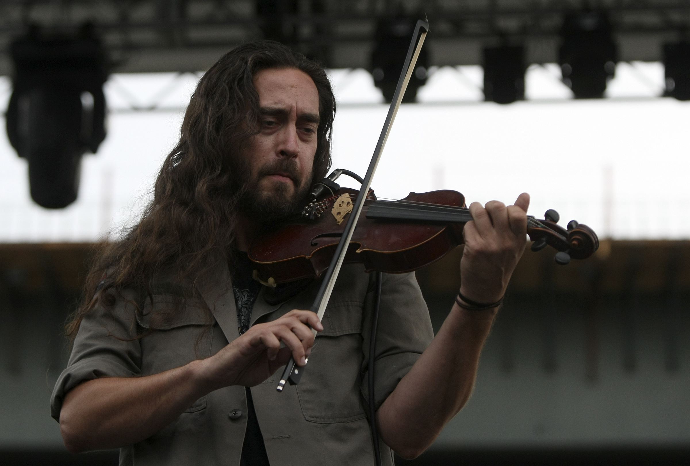 Jon Knudson plays the fiddle with Whiskey Myers on the Bud Light Stage during the seventh night of the Riverbend Festival at Ross's Landing on Thursday, June 15, in Chattanooga, Tenn. Morris Day and The Time with Cameo headlined the evening.