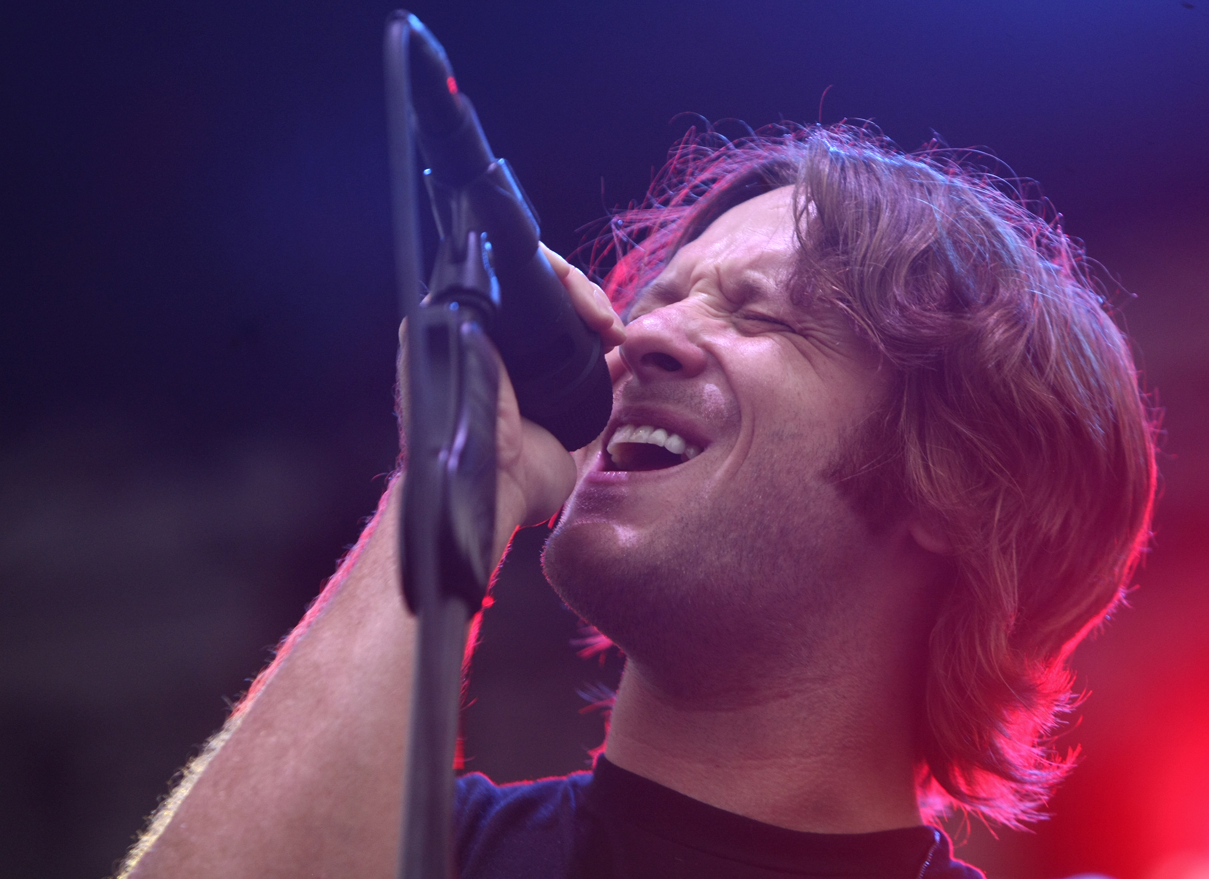 Whiskey Myers lead singer Cody Cannon performs on the Bud Light Stage during the seventh night of the Riverbend Festival at Ross's Landing on Thursday, June 15, in Chattanooga, Tenn. Morris Day and The Time with Cameo headlined the evening.