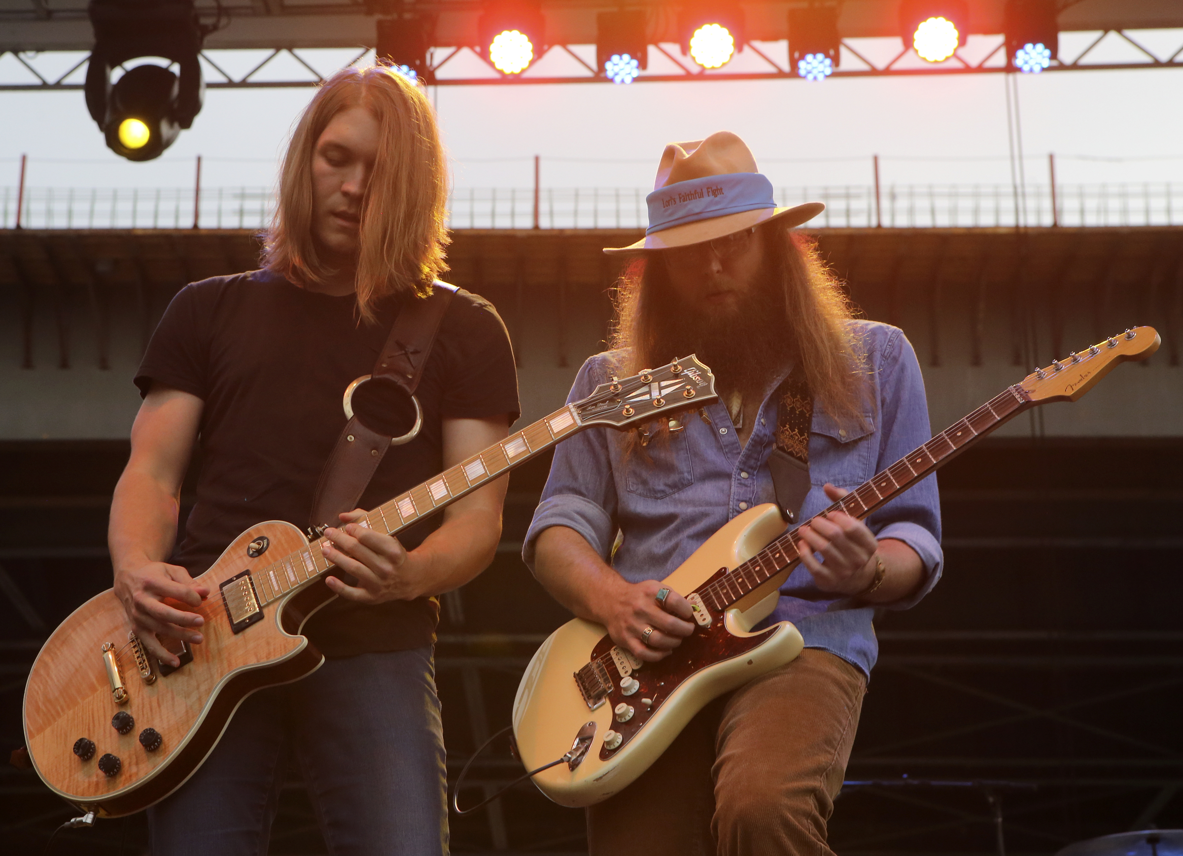 Whiskey Myers guitarists John Jeffers, left, and Cody Tate play on the Bud Light Stage during the seventh night of the Riverbend Festival at Ross's Landing on Thursday, June 15, in Chattanooga, Tenn. Morris Day and The Time with Cameo headlined the evening.