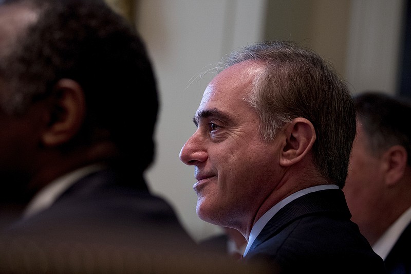 
              Veterans Affairs Secretary David Shulkin attends a Cabinet meeting with President Donald Trump, Monday, June 12, 2017, in the Cabinet Room of the White House in Washington. (AP Photo/Andrew Harnik)
            