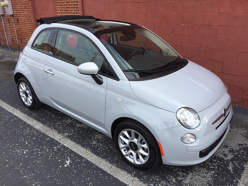 The Fiat 500 Pop Cabrio has a cloth top and 15-inch wheels.


