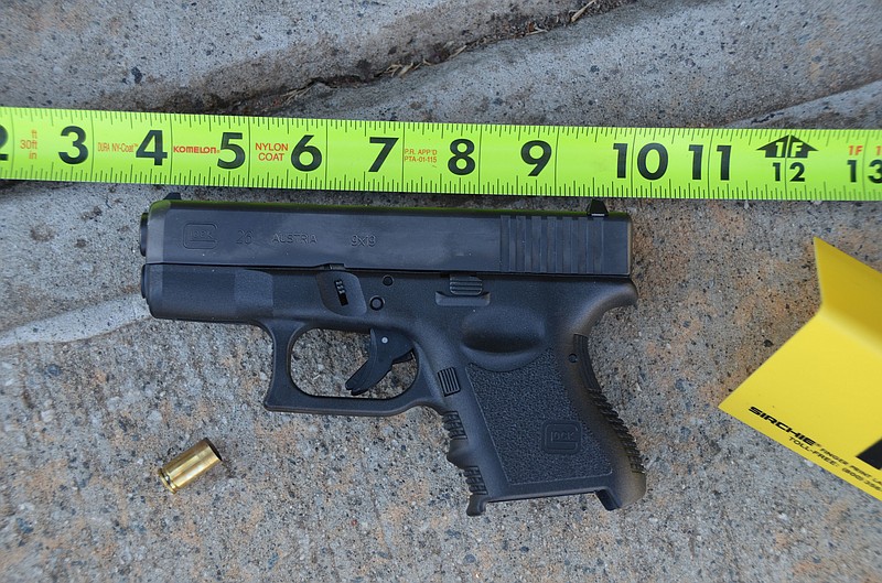 
              FILE - This Sunday, March 29, 2015, file photo provided by the Jefferson Police Department shows a gun involved in the accidental shooting of a 3-year-old in Jefferson, Ga. Shootings kill or injure at least 19 U.S. children each day, with boys, teenagers and blacks most at risk, according to a government study that paints a bleak portrait of persistent violence. The analysis of 2002-14 U.S. data that involves children and teens through age 17 was published Monday, June 19, 2017, in the journal Pediatrics. (Jefferson Police Department via AP, File)
            