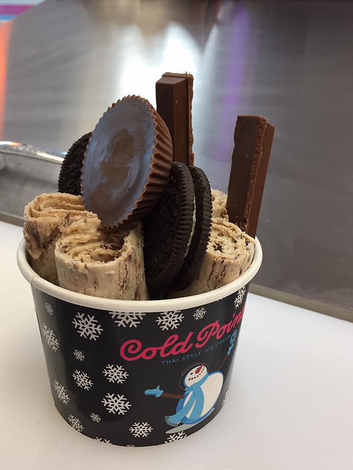 Though Oreo and Reese's Cup ice cream is not one of the authentic Thai options, Cold Point Ice Cream offers customers customized flavors with an American twist. (Contributed photo)