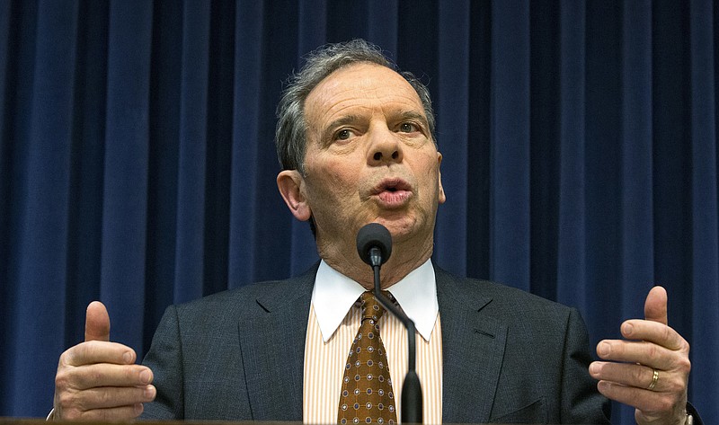 FILE - In this March 1, 2017 file photo, Illinois Senate President John Cullerton, D-Chicago, speaks during a news conference at the state Capitol in Springfield, Ill. Already holding the title for longest state budget stalemate, Illinois is poised to enter a third year without a spending plan as the feud between Republican Gov. Bruce Rauner and Democrats controlling the Legislature drags on. They're expected to return to Springfield for a special session starting Wednesday, June 21, 2017, facing higher stakes to get a budget for the fiscal year that begins July 1. (Rich Saal/The State Journal-Register via AP, File)