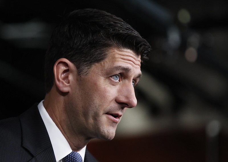 
              Speaker of the House Paul Ryan of Wis., speaks to reporters during a news conference on Capitol Hill in Washington, Thursday, June 22, 2017. (AP Photo/Manuel Balce Ceneta)
            