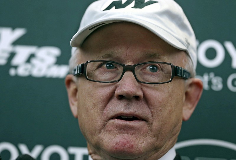 
              FILE - In this Thursday, Jan. 5, 2017, file photo New York Jets NFL football owner Woody Johnson speaks at the team's training facility, in Florham Park, N.J. President Donald Trump says he'll nominate New York Jets owner Woody Johnson to be the U.S. ambassador to the United Kingdom. (AP Photo/Mel Evans, File)
            