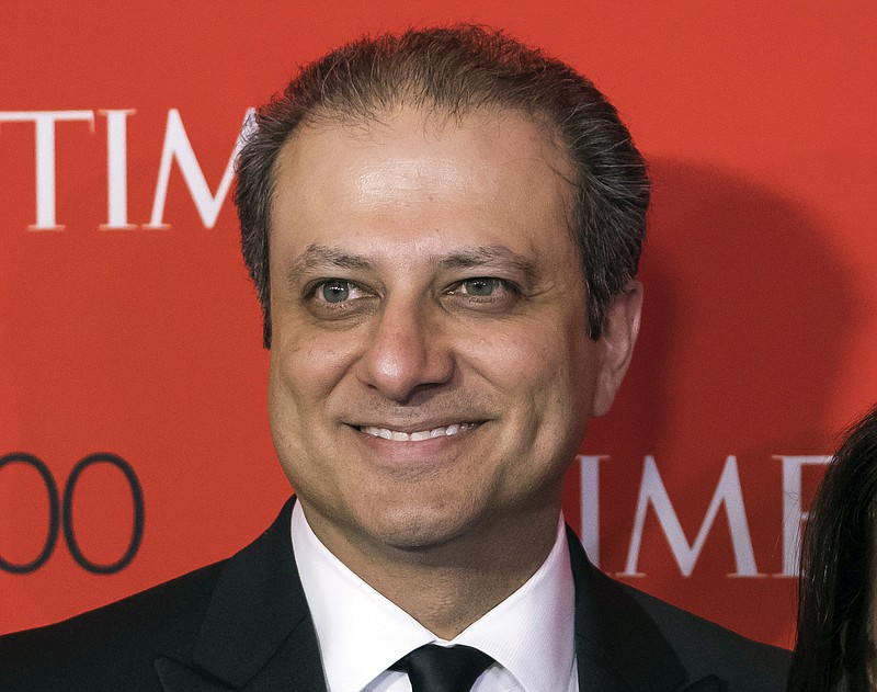 
              FILE - In this April 25, 2017 file photo, former U.S. Attorney Preet Bharara attends the TIME 100 Gala, celebrating the 100 most influential people in the world, in New York. Bharara, who was fired earlier this year by President Donald Trump, has a book deal with Alfred A. Knopf. The currently untitled book is expected in early 2019. (Photo by Charles Sykes/Invision/AP, File)
            