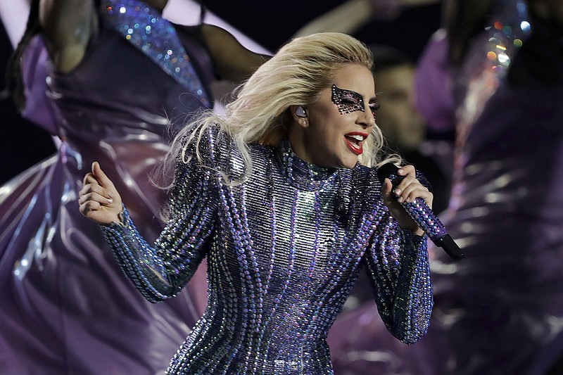 
              FILE - In this Feb. 5, 2017 file photo, singer Lady Gaga performs during the halftime show of the NFL Super Bowl 51 football game between the New England Patriots and the Atlanta Falcons, in Houston. Lady Gaga, a longtime supporter of gay rights, says pride weekend is a time to shine a light on equality. “This weekend is a time for us all to reflect on the importance of tolerance and the importance of bravery and kindness, (and) the important of us supporting one another,” the pop star said in an interview with The Associated Press on Friday, June 23. (AP Photo/Darron Cummings, File)
            