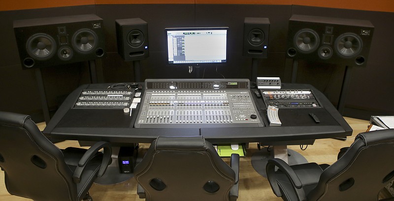 The main mixing station at The Studio at the Chattanooga Public Library on Monday, June 26, in Chattanooga, Tenn.