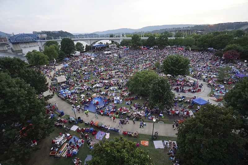 Fans of the Chattanooga Symphony & Opera fill Coolidge Park at last summer's Pops on the River.