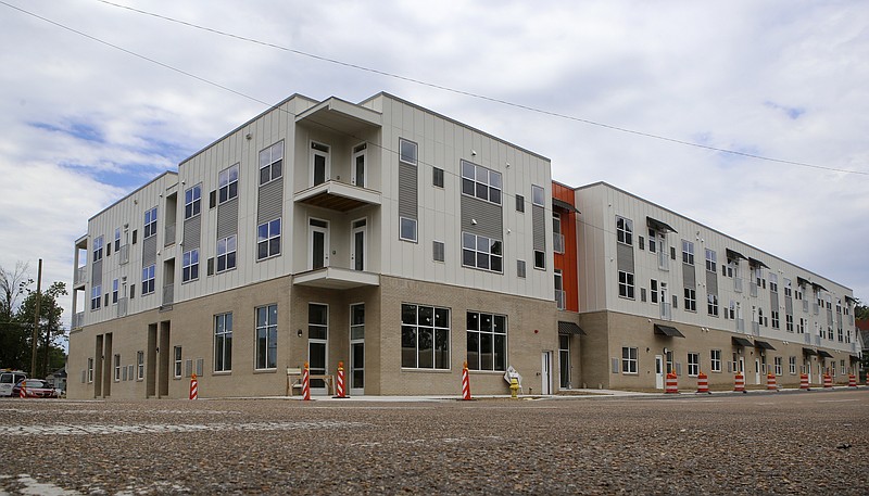 The Mai Bell Hurley apartment building is seen on Tuesday, June 27, in Chattanooga, Tenn. The complex holds 49 units: 41 one-bedroom units, six two-bedrooms units, and two three-bedrooms. Eleven of the units are income-restricted for lower income households.