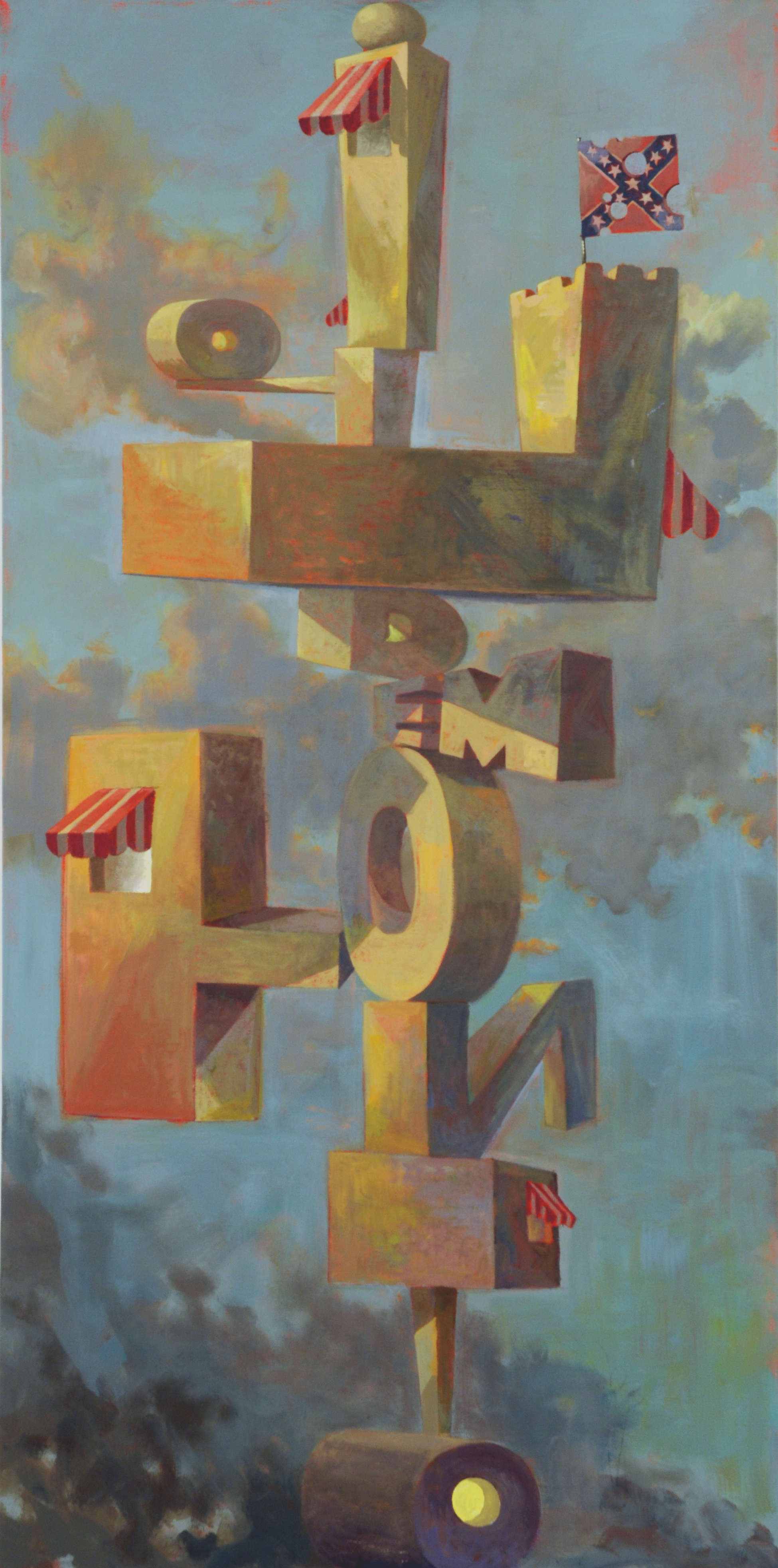"I Told Em Not To," 2008, acrylic on canvas, 48x24 inches, Courtesty of the Artist and Western Project, Los Angeles.