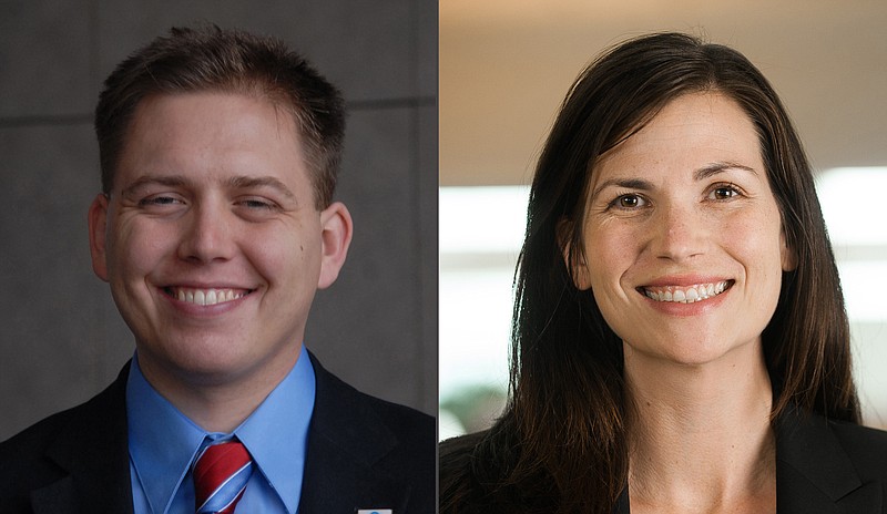 Staffers Justin Wilkins, left, and Lacie Newton, are leaving Chattanooga Mayor Andy Berke's administration and returning to the private sector.