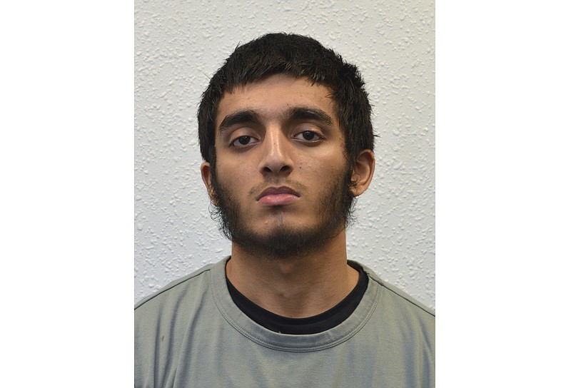 
              Undated photo issued by the London Metropolitan Police showing British teenager Haroon Syed who has been sentenced Monday July 3, 2017, to a minimum period of 16 1/2 years in prison for plotting terrorist acts.  Prosecutors said Syed tried to buy weapons and explosives online from an extremist named "Abu Yusuf," who was actually a series of British intelligence agents. (Metropolitan Police via AP)
            