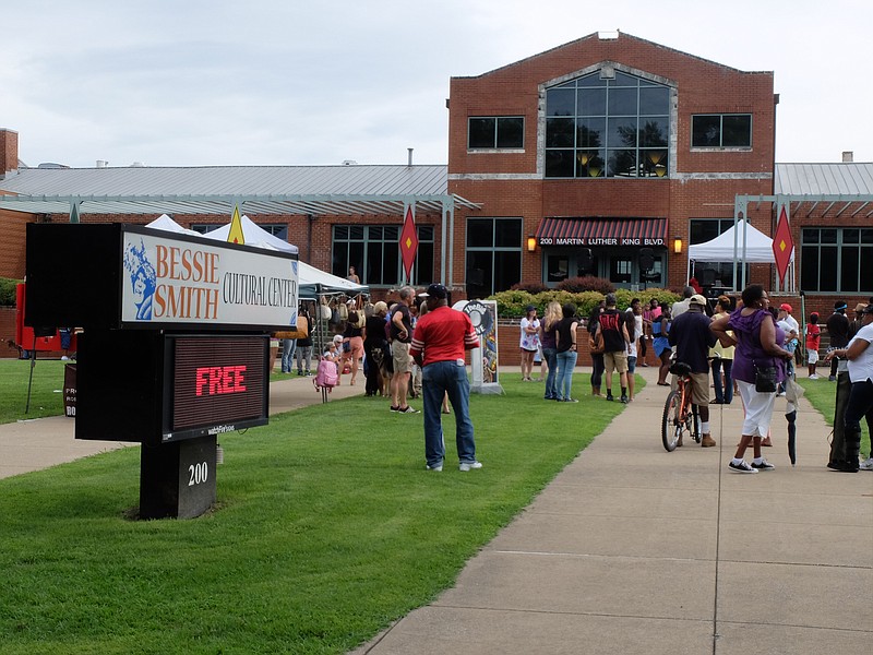 The Bessie Smith Cultural Center and Chattanooga Presents held the IndependDance Day Street Party Friday evening on the lawn featuring dance, mural painting, vendors and the Discovery Mobile for touring.