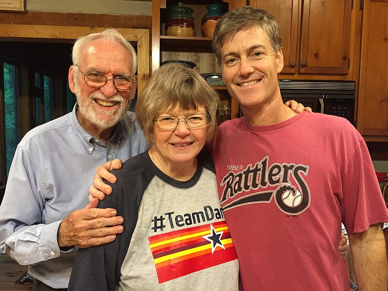 Phil, Aline and Dan Summerlin at the Summerlin cabin.
