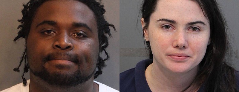 Travis McCullough, left, and Jessica Tollett were both charged after one of their children died and two others were hospitalized after being left in a hot car while the father worked at The Buffalo Shack. 