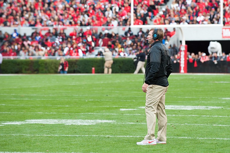 Georgia's Kirby Smart and other college football coaches no longer are allowed to leave the sideline to protest a call by an official. Such a violation will result in a 15-yard unsportsmanlike conduct penalty.