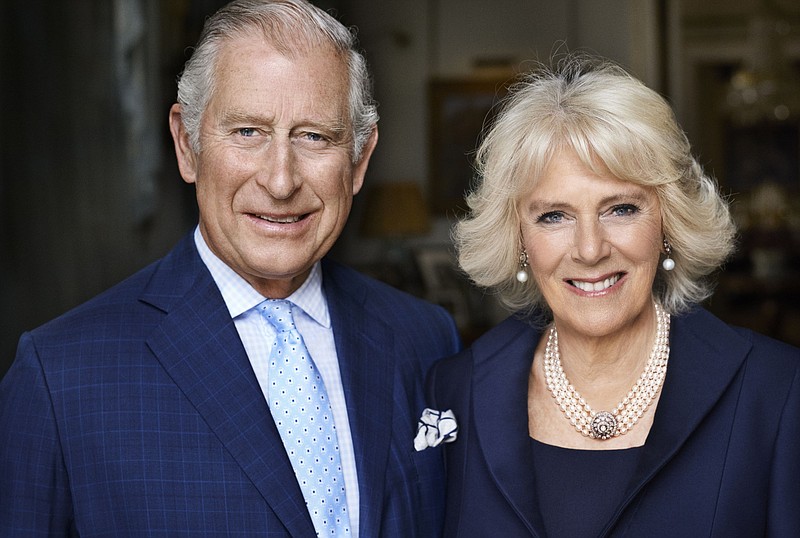 
              CORRECTS NAME  This photo taken in May 2017 shows Britain's Prince Charles and his wife Camilla, Duchess of Cornwall in Clarence House, London. The photograph has been released by Clarence House to mark the Duchess of Cornwall's 70th birthday. (Mario Testino via Clarence House via AP)
            