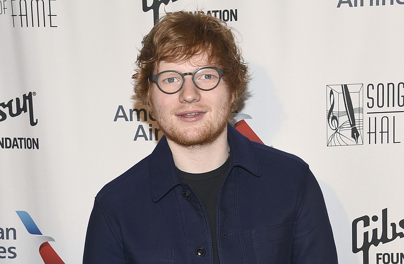 
              FILE - In this June 15, 2017, file photo, Ed Sheeran attends the the 48th Annual Songwriters Hall of Fame Induction and Awards Gala at the New York Marriott Marquis Hotel in New York. Sheeran posted an on-set picture on July 16, 2017, following his ‘Game of Thrones’ cameo in which the 26-year-old British singer appeared as a Lannister soldier in the season premiere of the hit HBO fantasy drama, which debuted on the premium cable channel Sunday night. (Photo by Evan Agostini/Invision/AP, File)
            