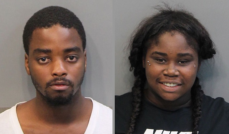 Sherman Hubbard, 21, right, was arrested and charged with attempted rape. Tyasiza Roberson, 19, left, was arrested and charged with aggravated sexual exploitation of a minor, theft, contributing to the delinquency of a minor and driving on a suspended license.