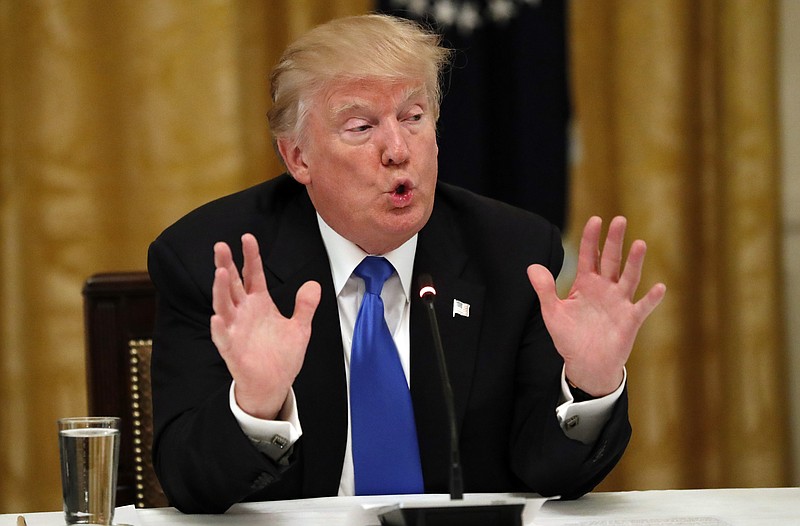 President Donald Trump speaks in the East Room of the White House in Washington, Wednesday, July 19, 2017, during a "Made in America," roundtable event. (AP Photo/Alex Brandon)