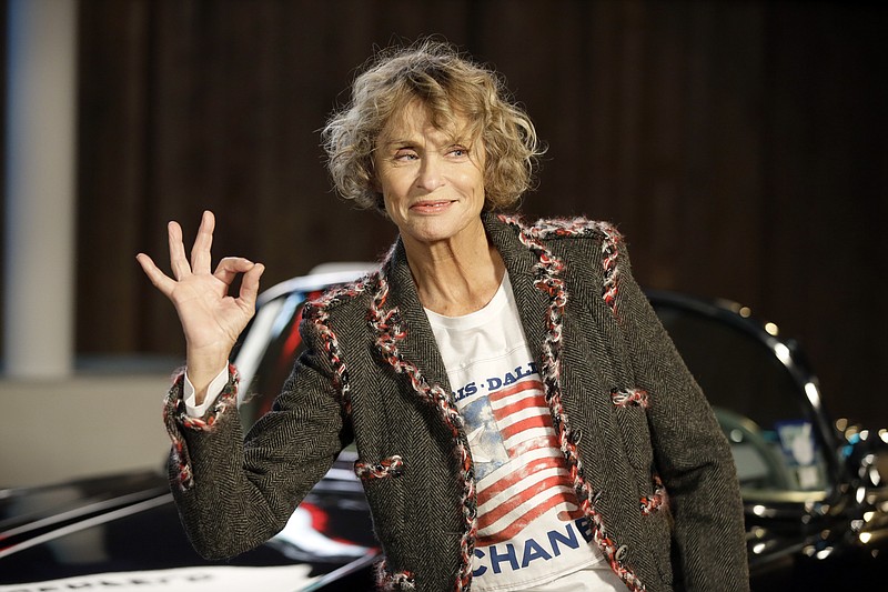 
              FILE - In this Dec. 10, 2013, file photo, model and actress Lauren Hutton poses for photos after arriving for Chanel's Metiers d'Art fashion show in Dallas. Hutton has been honored at a Maine film festival with its Mid-Life Achievement Award. The organizers of the Maine International Film Festival decided to honor the 73-year-old Hutton for her work in films like "Paper Lion" and "A Wedding."  (AP Photo/Tony Gutierrez, File)
            